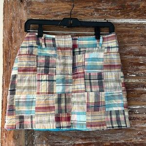 Tailor Mew York womens Madras plaid mini skirt size 4